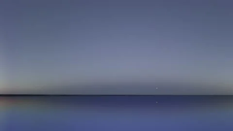 Clean Sky Mirror Reflection Sky Landscape. Water Lake background. Sea sunset Stock Footage 165190166