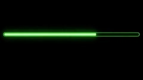 A clean, sleek animated green loading bar on a dark background. Stock Footage 340318486