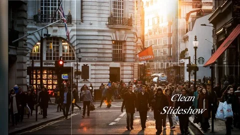 Clean Slideshow After Effects stock