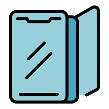 Clean smartphone case icon vector flat Illustrazione stock