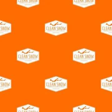 Clean snow pattern vector orange 스톡 일러스트