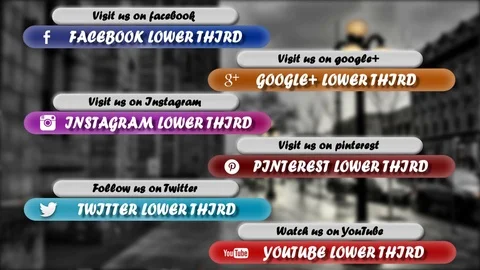 Clean Social Media Lower Third Pack Stock After Effects