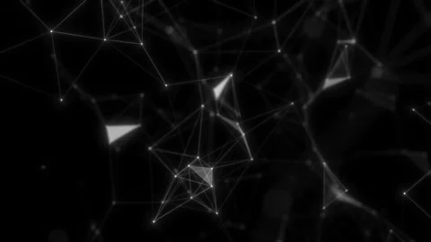 Clean soft low poly motion background. Plexus fantasy abstract technology. Stock Footage 115131840