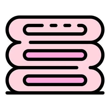 Clean softener stack icon color outline vector 스톡 일러스트