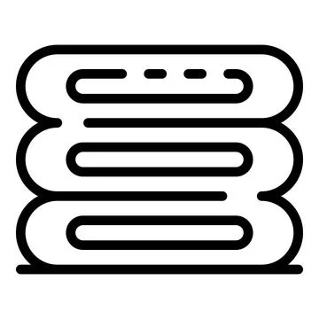 Clean softener stack icon, outline style Stock Illustration