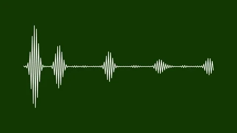 Clean Sound Wave Visualizer Animation On Green Screen With Rhythm Effect Stock Footage 341159797