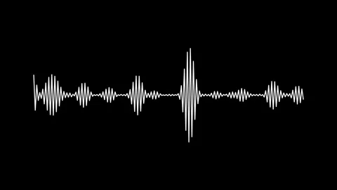 Clean Sound Wave Visualizer Animation With Abstract Waveform Frequency Design Stock Footage 341159804