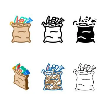 Clean source separation color icon vector Stock Illustration