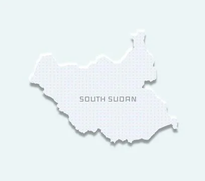 Clean South Sudan map Stock Illustration
