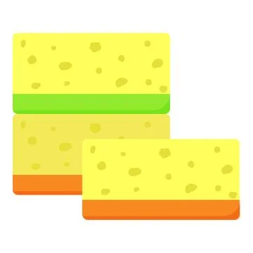 Clean sponge icon cartoon vector. Cleaner equipment Stock Illustration