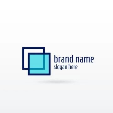 Clean sqaure logo concept design for your brand Illustrazione stock