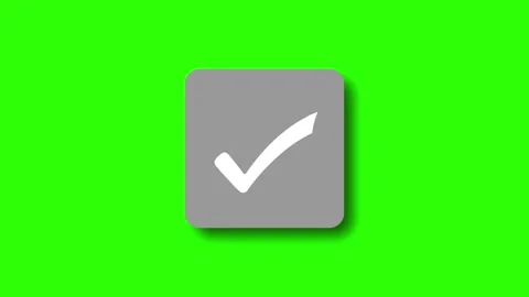 Clean Square Fill Checkbox Animation, Square Fill Checkbox Symbol Animation.. Stock Footage 308085643