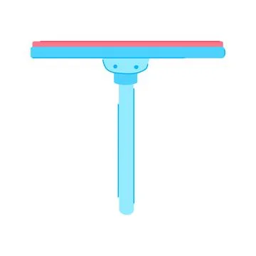 Clean squeegee glass cartoon vector illustration 스톡 일러스트