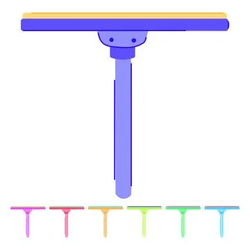 Clean squeegee glass vector cartoon graphic Illustration
