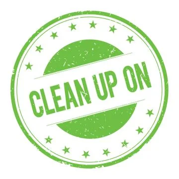 CLEAN-UP-ON stamp sign Illustrazione stock