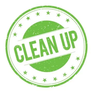 CLEAN-UP stamp sign Stock Illustration