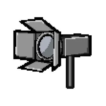 Clean studio light pixel art vector illustration 库存插图