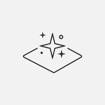 Clean surface icon isolated on white background. Vector illustration. Stock Illustration