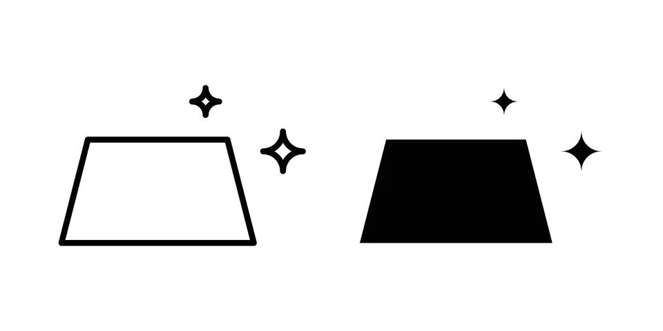 Clean surface icon vector concepts, line and silhouette style Stock Illustration