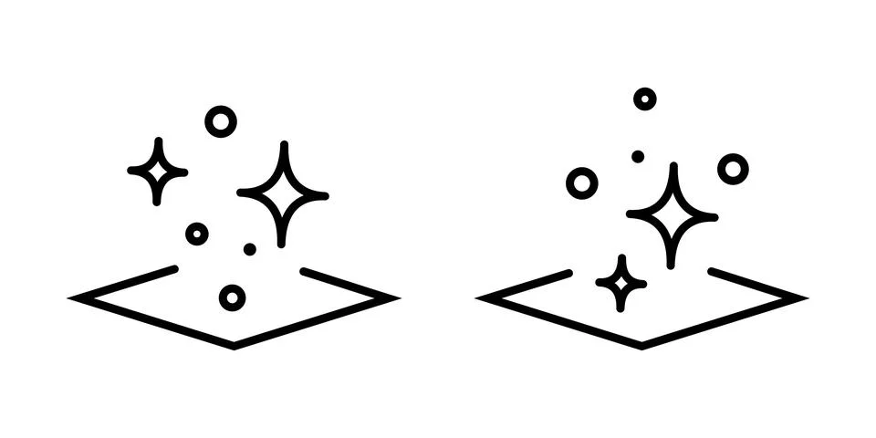 Clean surface icon. Vector easy cleaning symbol Stock Illustration