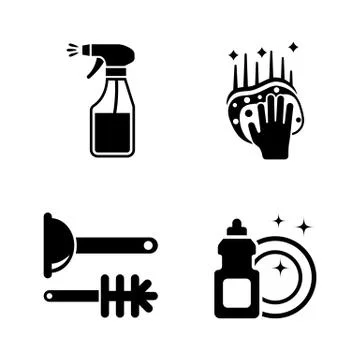 Clean surface. Simple Related Vector Icons Illustrazione stock