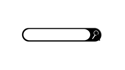 Clean switch control interface visual black rounded slider, empty white center, Stock Footage 340575577