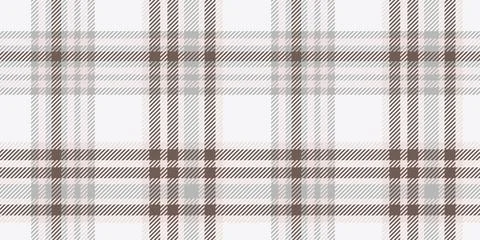 This clean tartan plaid pattern features white, gray, and brown tones with cr 库存插图
