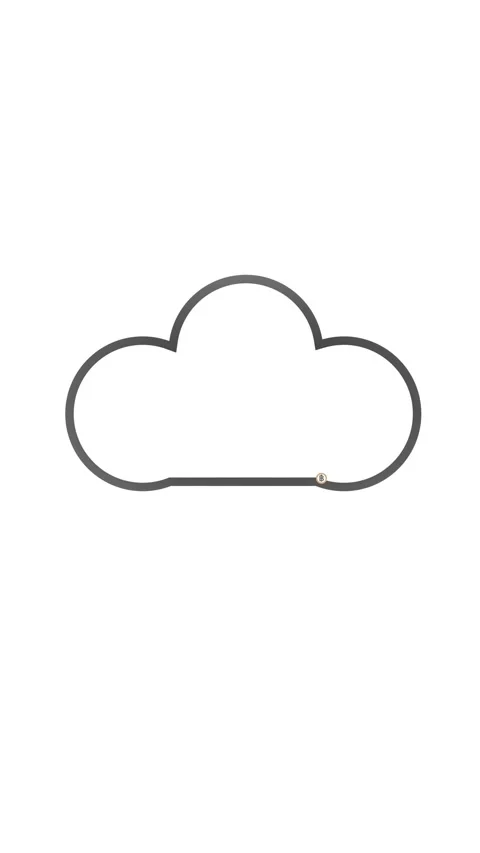 Clean tech cloud icon with Bitcoin logo motion graphic vertical video. Vert.. Video stock 321627771