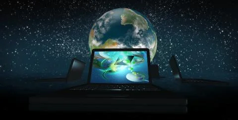 Clean tech clusters network Illustrazione stock