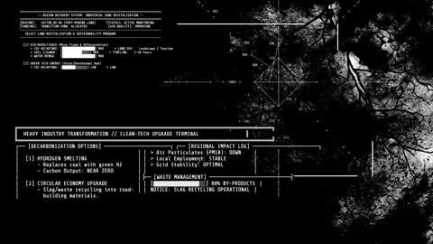 Clean Tech Industrial Transformation Upgrade Terminal Mapping Eco Restoration Stock Footage 340254337
