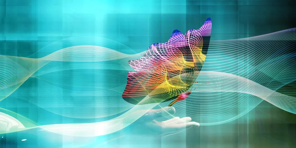 Clean Technology Biometric Interface Environmental Progress Vision Illustrazione stock