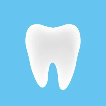 Clean Teeth isolated on blue background. Vector illustration. Stockillustratie
