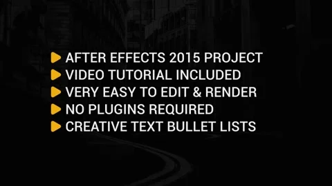 Clean Text Bullet Lists Stock After Effects