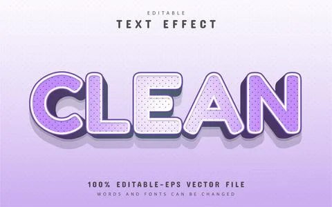 Clean text, cartoon style with dots text effect Stock Illustration