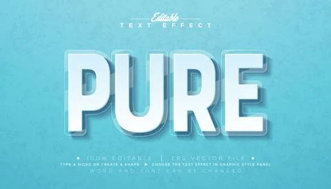 Clean Text Effect Design Editable Vector Graphic Style with Shadow and Whit.. 库存插图
