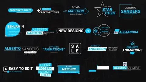 Clean Text Title Animations Stock After Effects