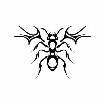 Clean Thin Stroke Ant Outline Icon Stock Illustration