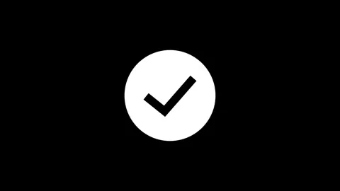 Clean tick icon for confirmation and positive action indicator 库存影片 331301492