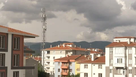 Clean timelapse clouds. the sky is blue. white clouds. black rain clouds 4K Stock Footage 132919674