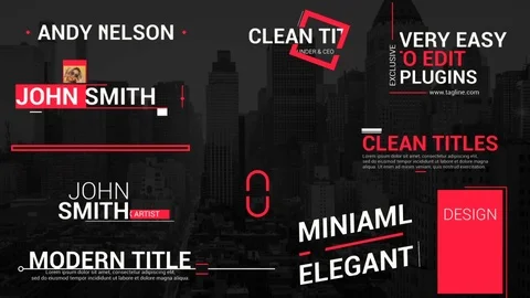Clean Title Lower Thirds Stock After Effects