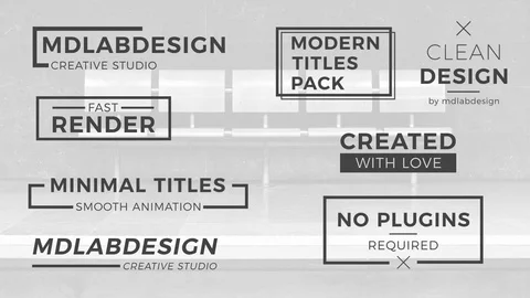 Clean Titles Stock After Effects