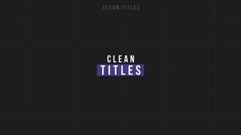 Clean Titles Stock After Effects