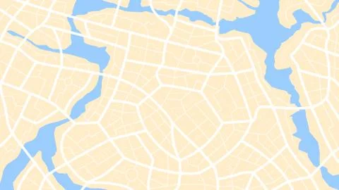 Clean top view of the day time city map 001 Stock Illustration