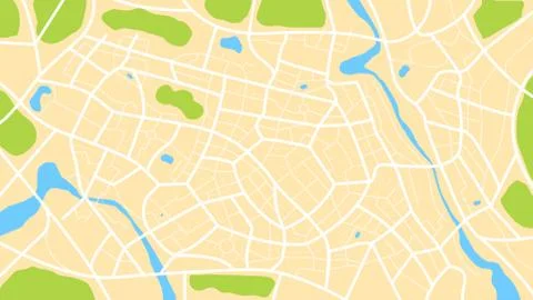 Clean top view of the day time city map 003 Stock Illustration