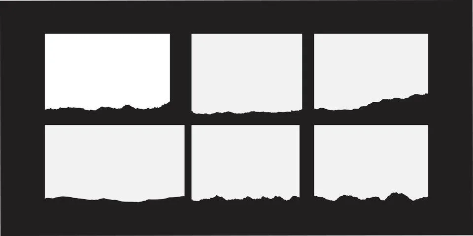Clean Torn Bottom White Note Cards Stock Illustration