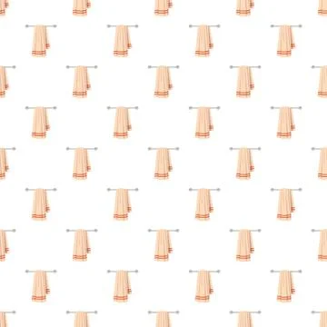 Clean towel on a hanger pattern Stock Illustration