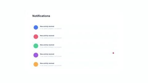 Clean UI notifications interface stock footage Stock Footage 347397484