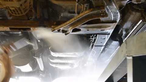 Clean under the car Stock Footage 121394530