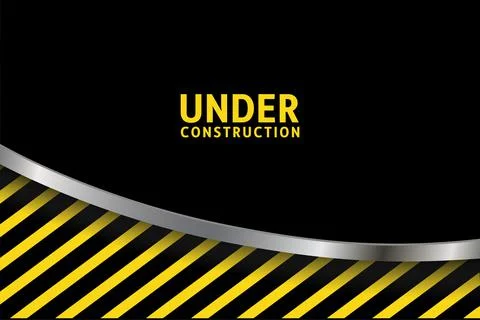 Clean Under construction background with police line and wave steel Stock Illustration
