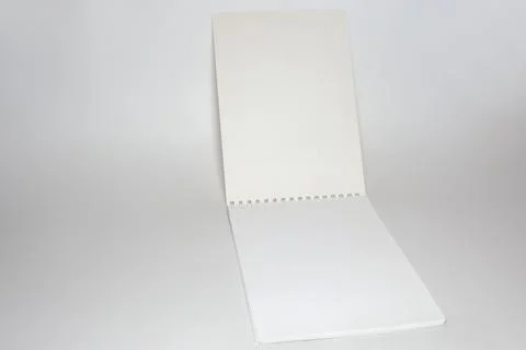 Clean unlined flip notepad on binding spring Stock Photos